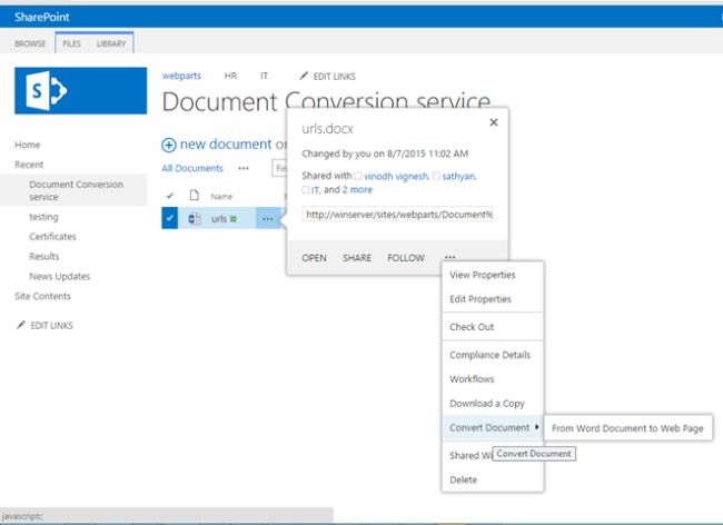Upload the word document